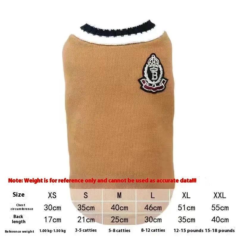 Silver gradual layer college style winter cat clothes in blue duck colour for British Shorthair cats