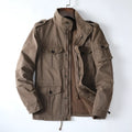 Men's loose fit cotton twill zip-up jacket in retro style available in three colours