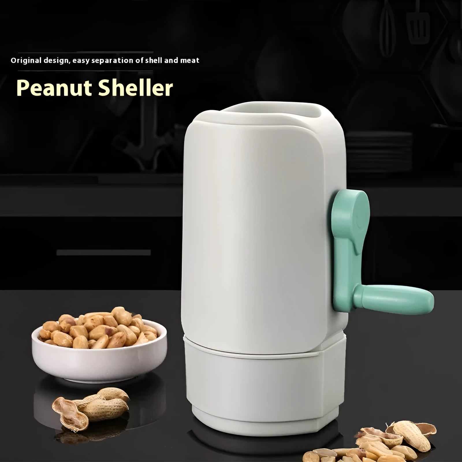 Automatic peanut sheller lazy household kitchen gadget solid colour ABSPP rubber modern simplicity style