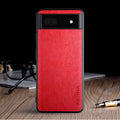 Google Pixel 6A phone case with lychee skin texture in pure colour options