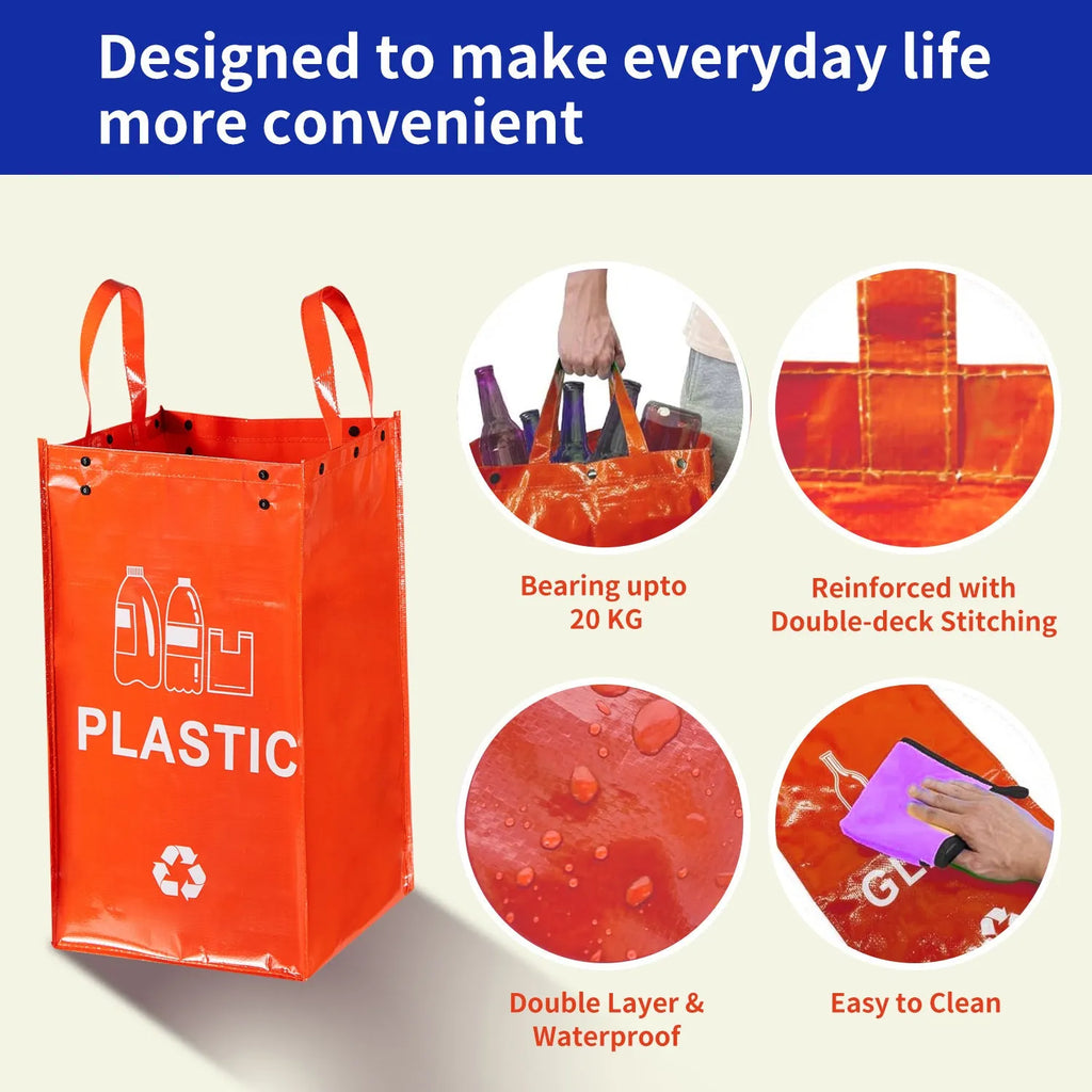 40-litre blue plastic bin bag holder for kitchen waste with visible dimensions