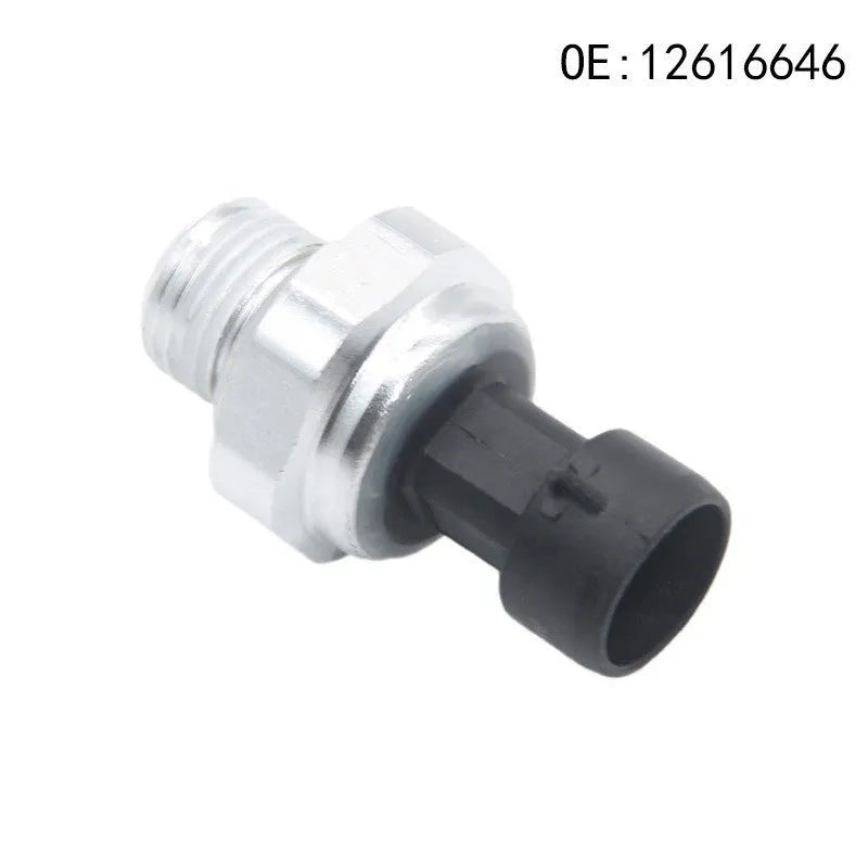 Silver metal fuel pressure sensor auto part for models 12616646, 12677836, D1846A.