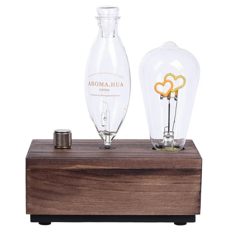 Smart Waterless Ambience Light Aroma Diffuser with glass column, three gears, and gentle light for small rooms under 10m²