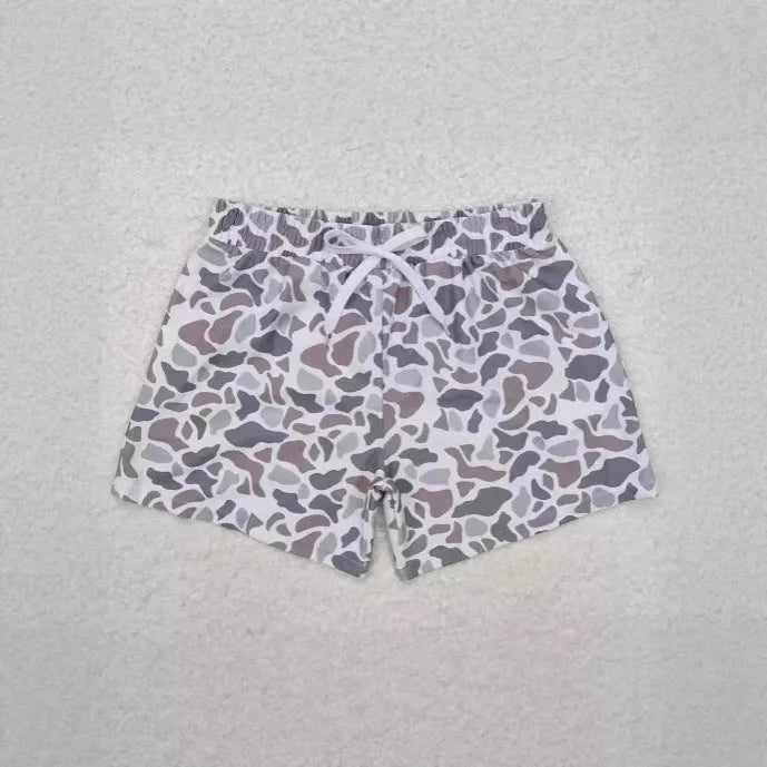 Boys' straight-leg sports shorts in lightweight polyester fabric, shown in one of six available colours.