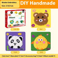 Children's Handmade Embroidery Painting DIY Material Package with embroidery enlightenment stamp and poke gift box options for elderly users