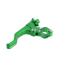 Universal aluminium motorcycle clutch lever accessory in two-finger design showing colour options
