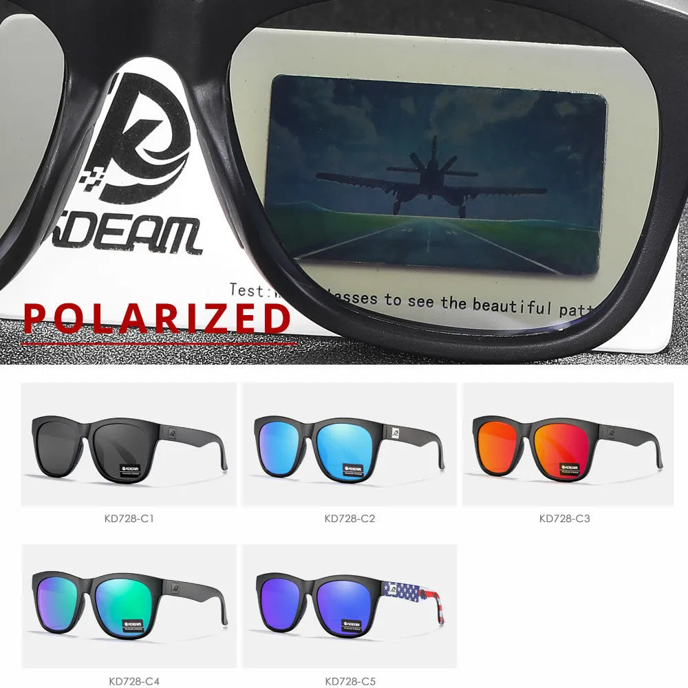 Polarised sunglasses with TAC lenses and PC frame for UV protection during outdoor activities