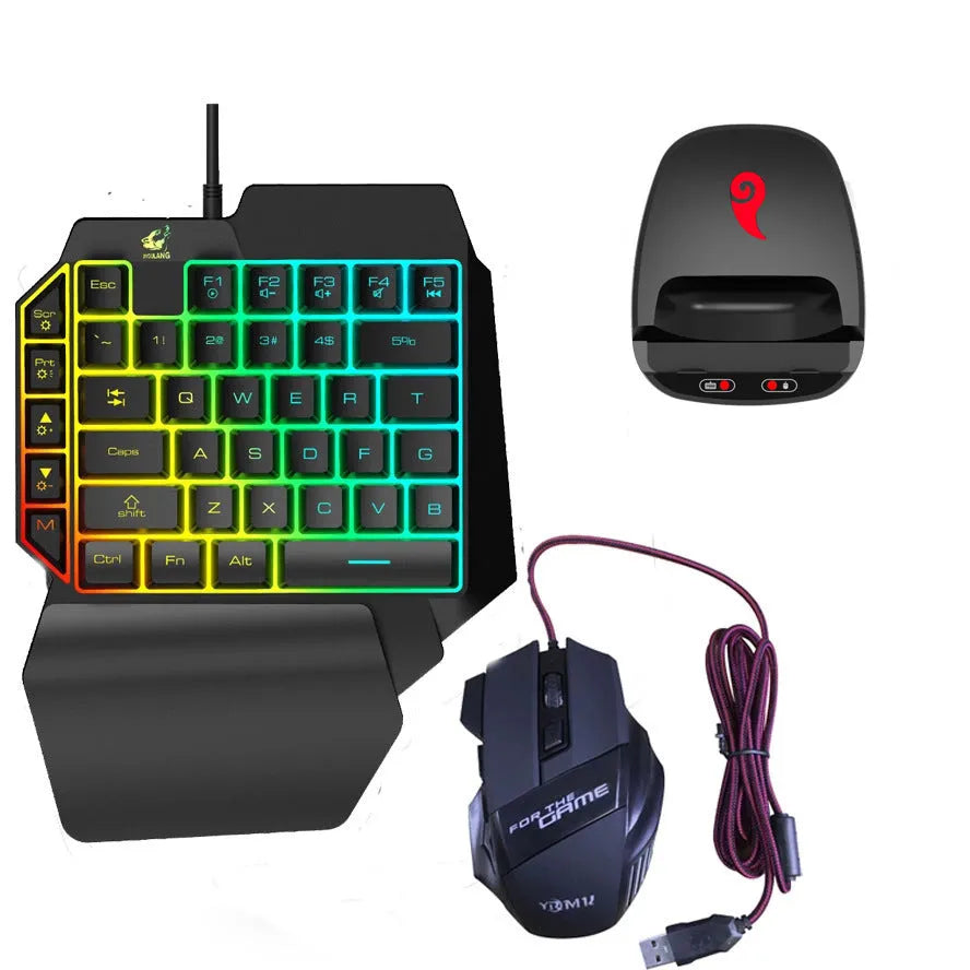Compact ABS mobile game controller with USB and Bluetooth for Android iOS systems