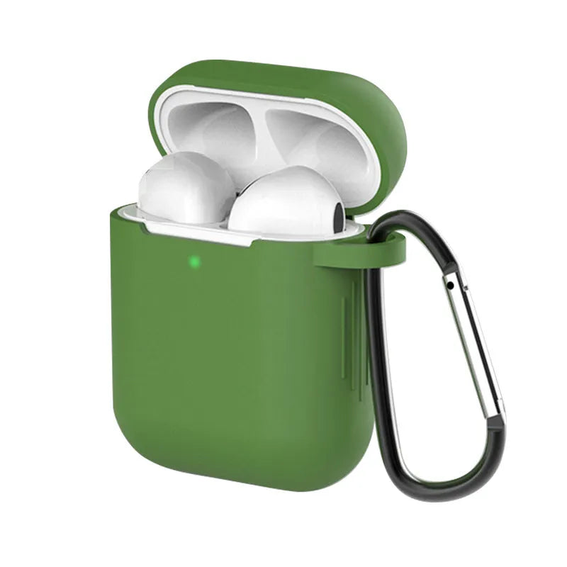 Silicone protective cover for Apple AirPods 1 and 2 wireless charging case in various colours