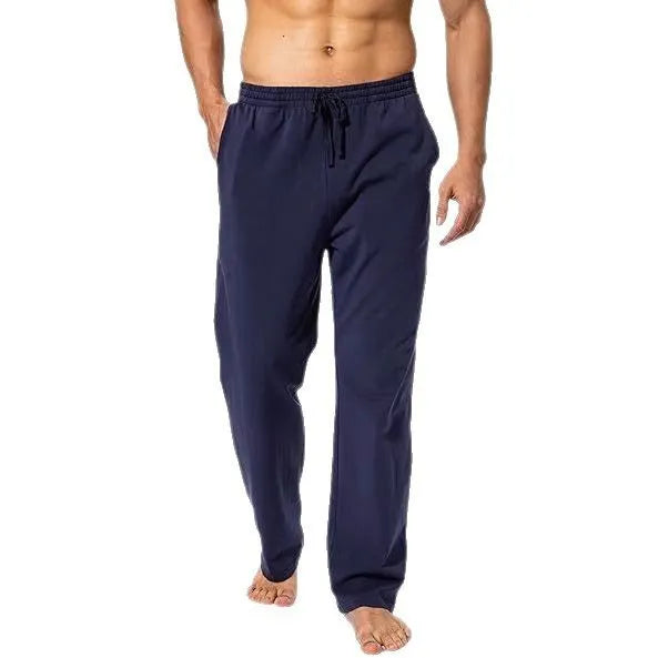 Men's loose fit casual trousers in polyester fabric with quick-drying properties