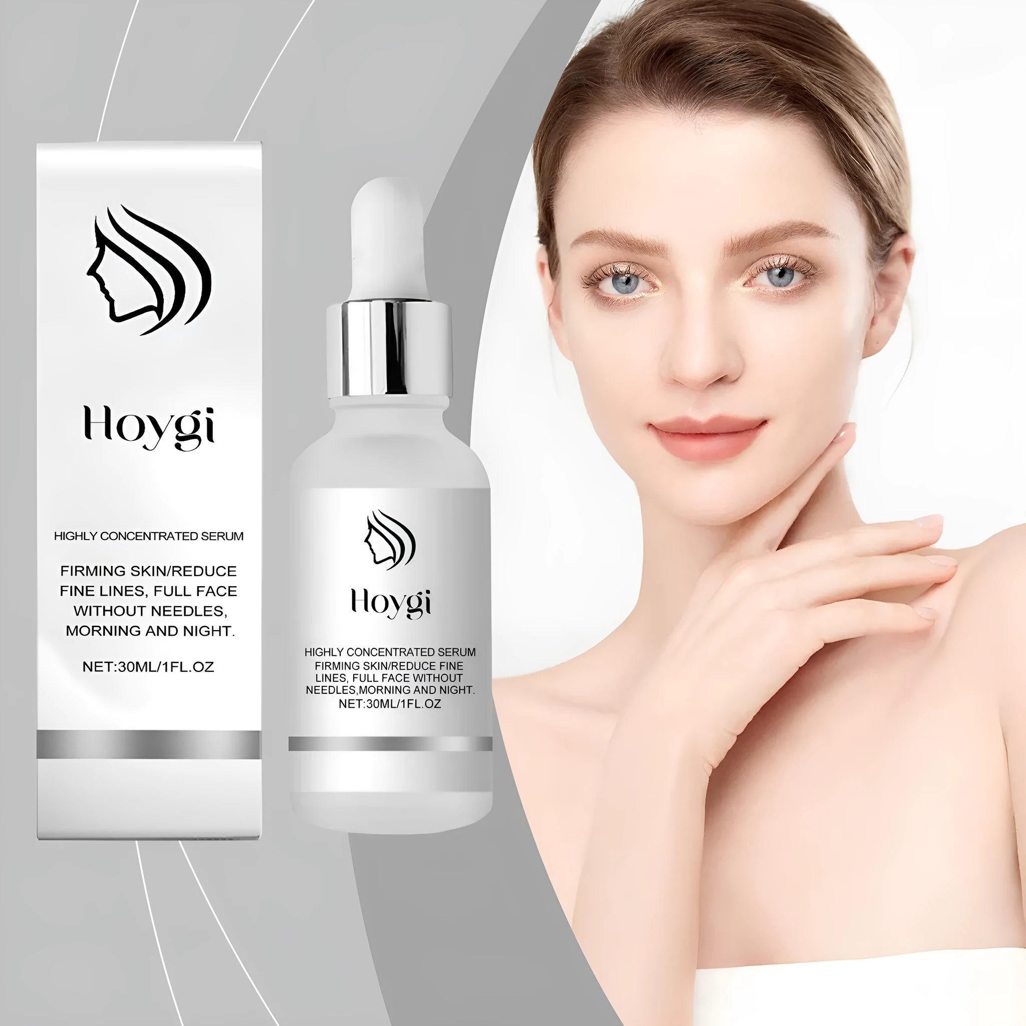 30ml bottle of Light Lines Nourish Skin Smear Care Solution with collagen and coffee extract