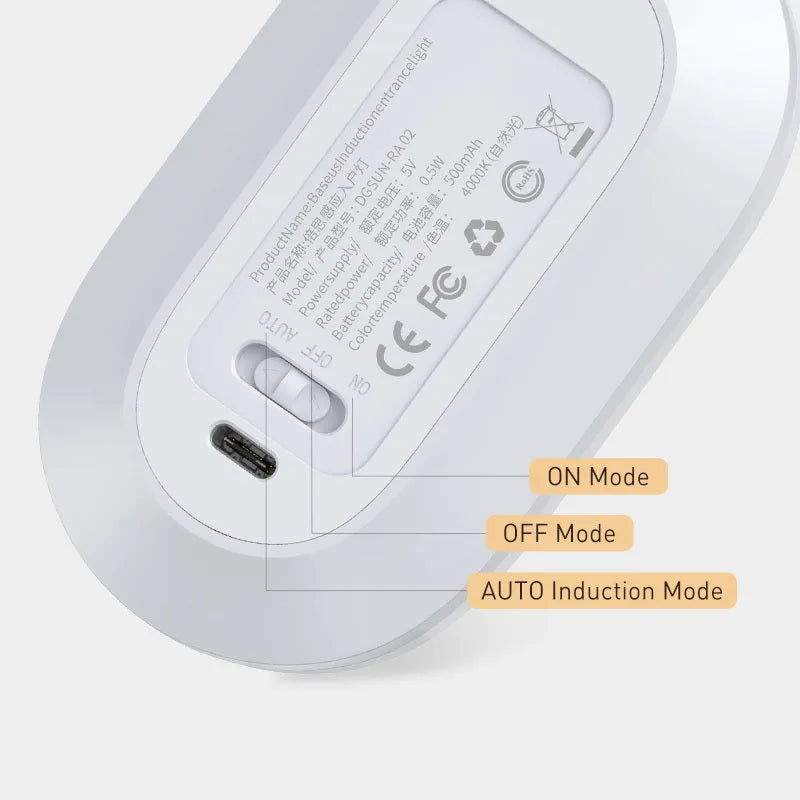 Human induction home light 108x60x22mm magnetic PIR night light with 4000K 6500K options