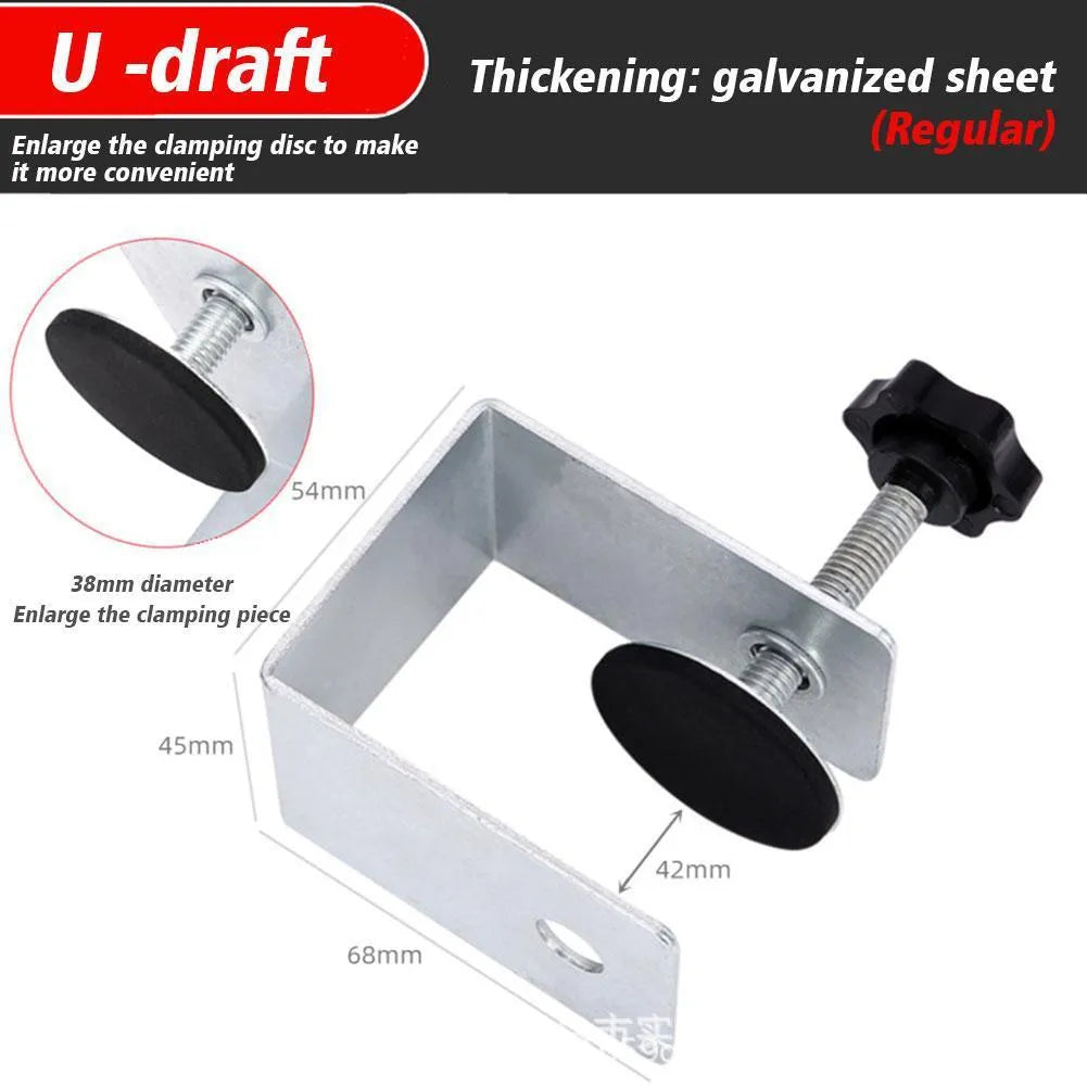 Drawer panel fixing clips in stainless steel or galvanised sheet metal construction