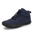 Fleece-lined waterproof snow boots, unisex high-top, black dark blue khaki, sizes 36-47