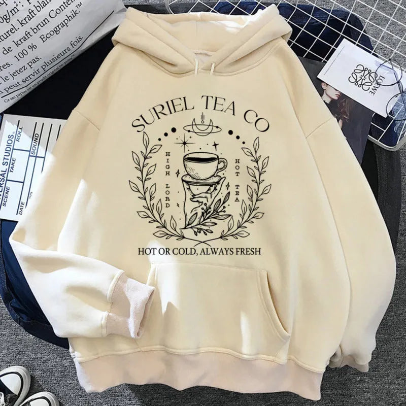 Acotar women winter aesthetic hoodie in street hip hop style, polyester, long sleeves, available in multiple sizes and colours