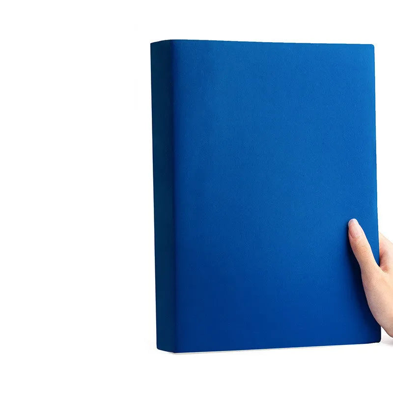 A4 imitation leather notebook in various colours, open to show blank, Cornell, and lined page options.