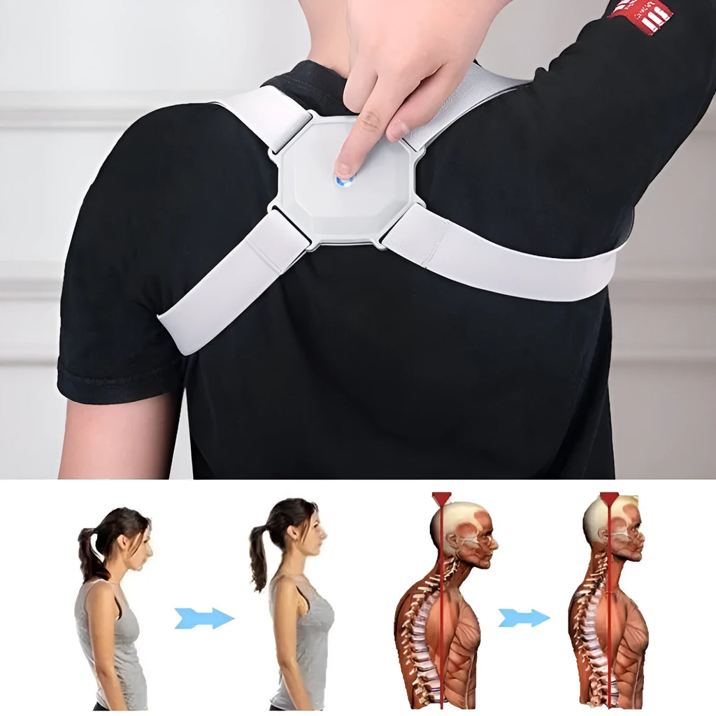 Smart adjustable posture corrector belt with real-time posture assessment for kids and adults