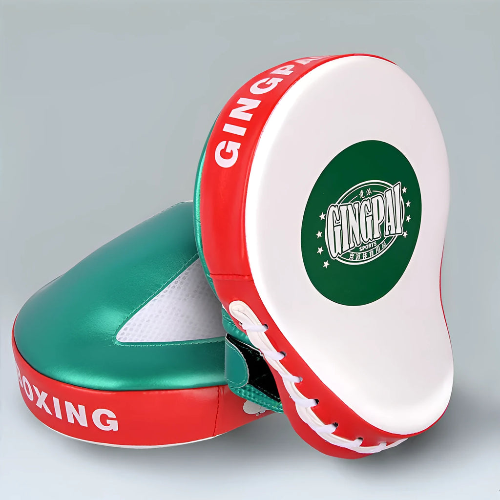 Vertical gold or green PU training pad for boxing and Sanda martial arts