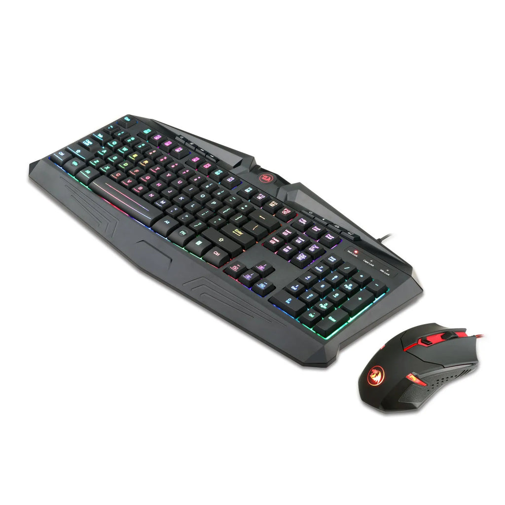 RedragonS101-1 black wired gaming keyboard and mouse set with USB and photoelectric technology