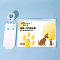 White disposable waterproof pet shoe covers with non-slip soles for small and medium dogs