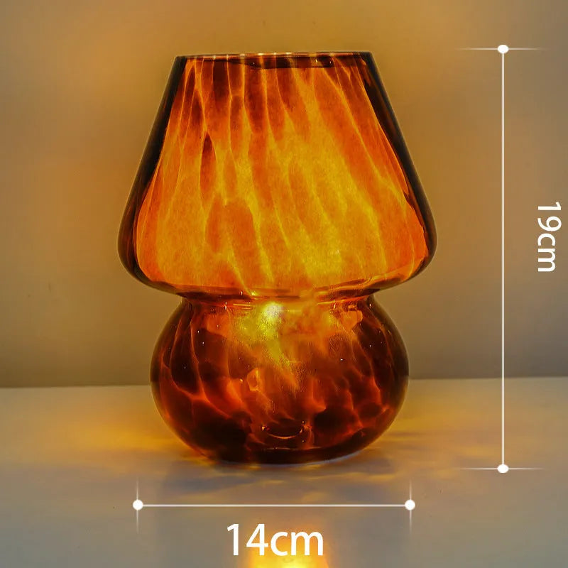 Creative mushroom lamp in cream style with modern simplicity design, low voltage bedside night light