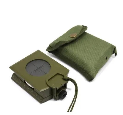 K4074 multi-function slope gauge in army green with foldable metal cover and luminous dial