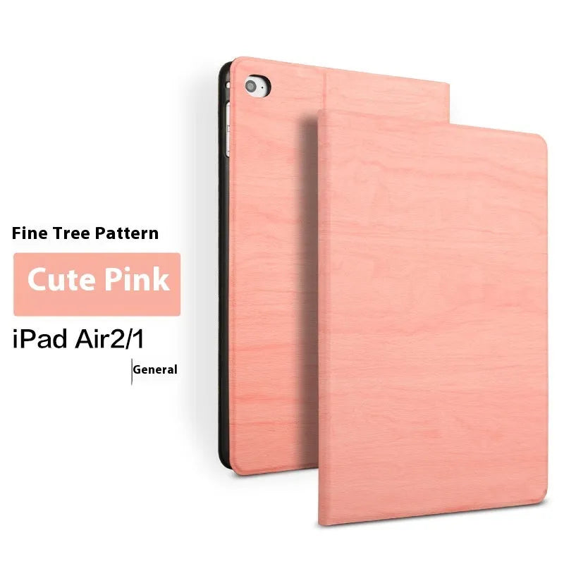 Imitation leather iPad protective case with bracket in black or sapphire blue for universal iPad models
