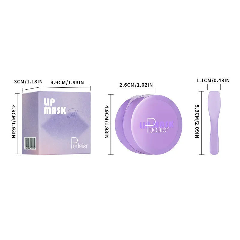 10ml exfoliating lip mask and scraper set for moisturising and softening cutin