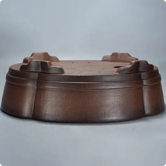 Classical style purple clay gardening pot for indoor plants, dimensions 50x39x16 cm.