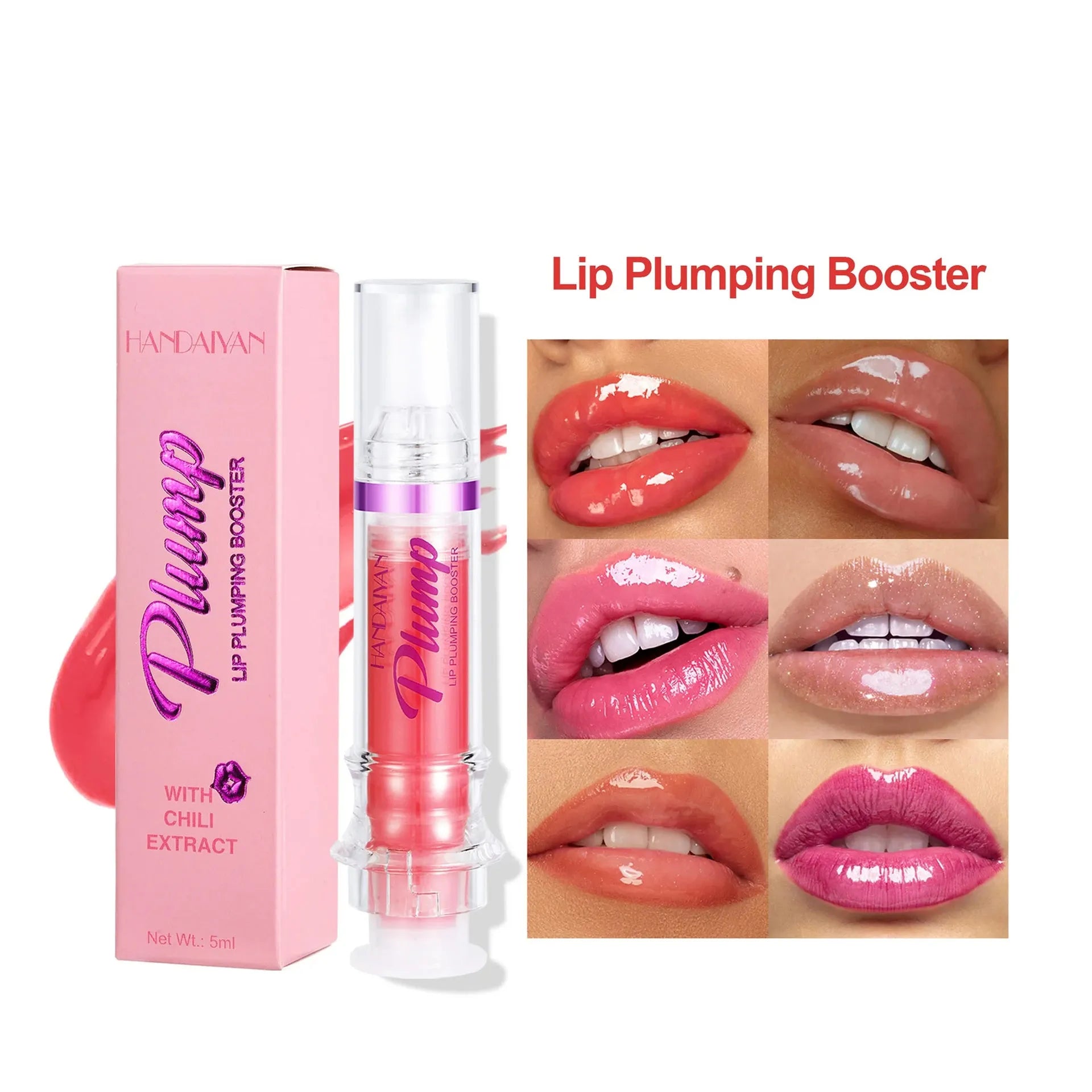 Tube of mirror finish liquid lipstick in a shiny shade from a six-colour range.