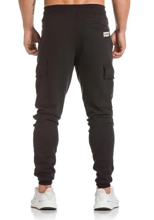 Bulun Cargo Joggers men casual cotton blend trousers with multiple cargo pockets black