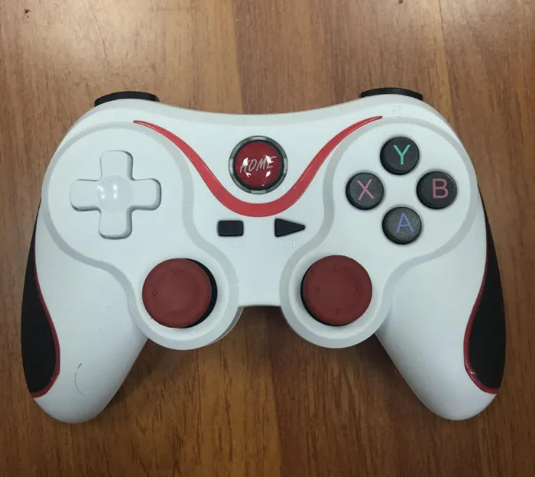 Upgraded X3 Bluetooth wireless game controller for Android phones with attached mobile phone clip.
