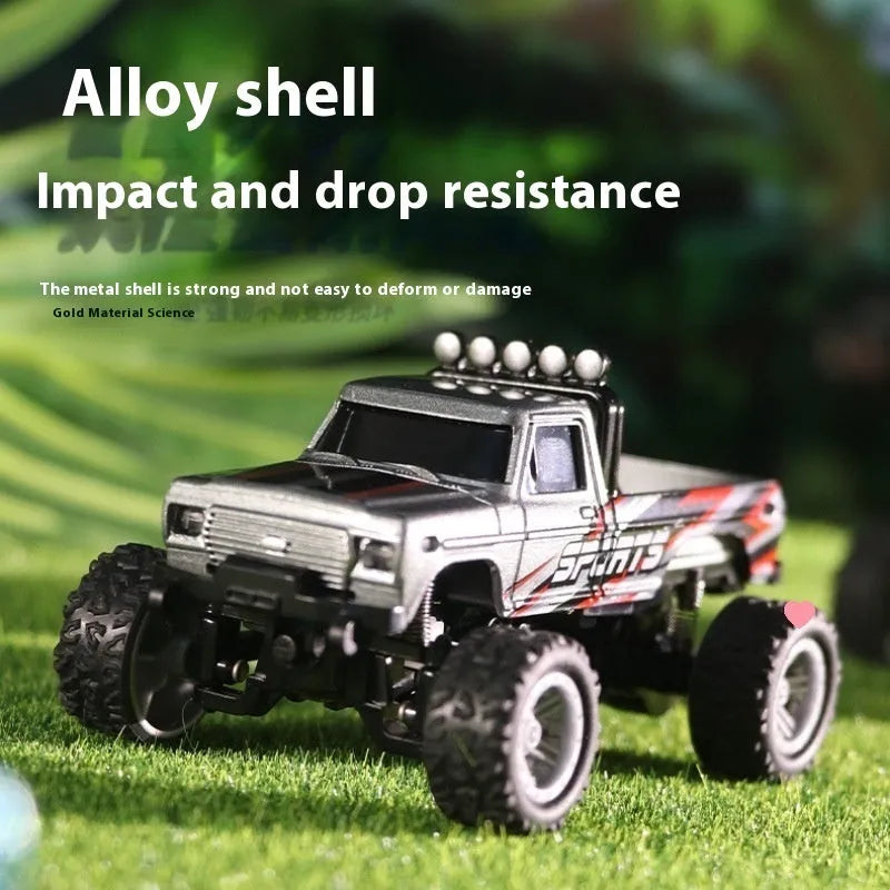 Metal alloy four-wheel drive electric rock crawler climbing toy for infant girls with remote control and container