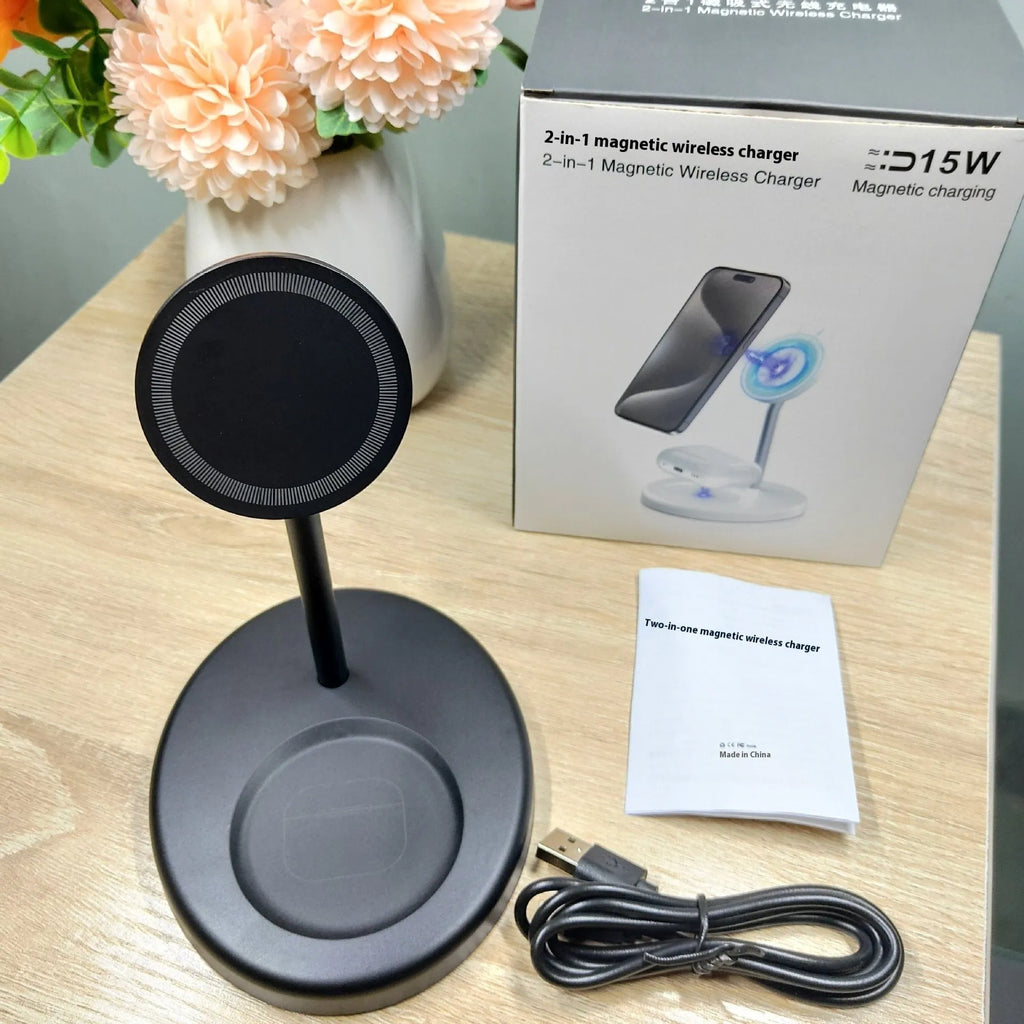 30W vertical wireless charger with cooling hole in black or white