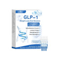 7ml bottle of GLP-1 weight loss oral solution drops with green tea extract, moringa seed, and turmeric for dietary supplement use