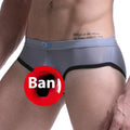 Men's thin Ice Silk bazooka briefs in multiple colours with quick-drying fabric and bullet separation