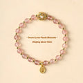 Gray moonstone fairy lucky bracelet with hand-woven crystal beads in pastoral style