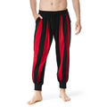 Men's straight leg casual trousers in red, khaki, yellow, or brown colours.
