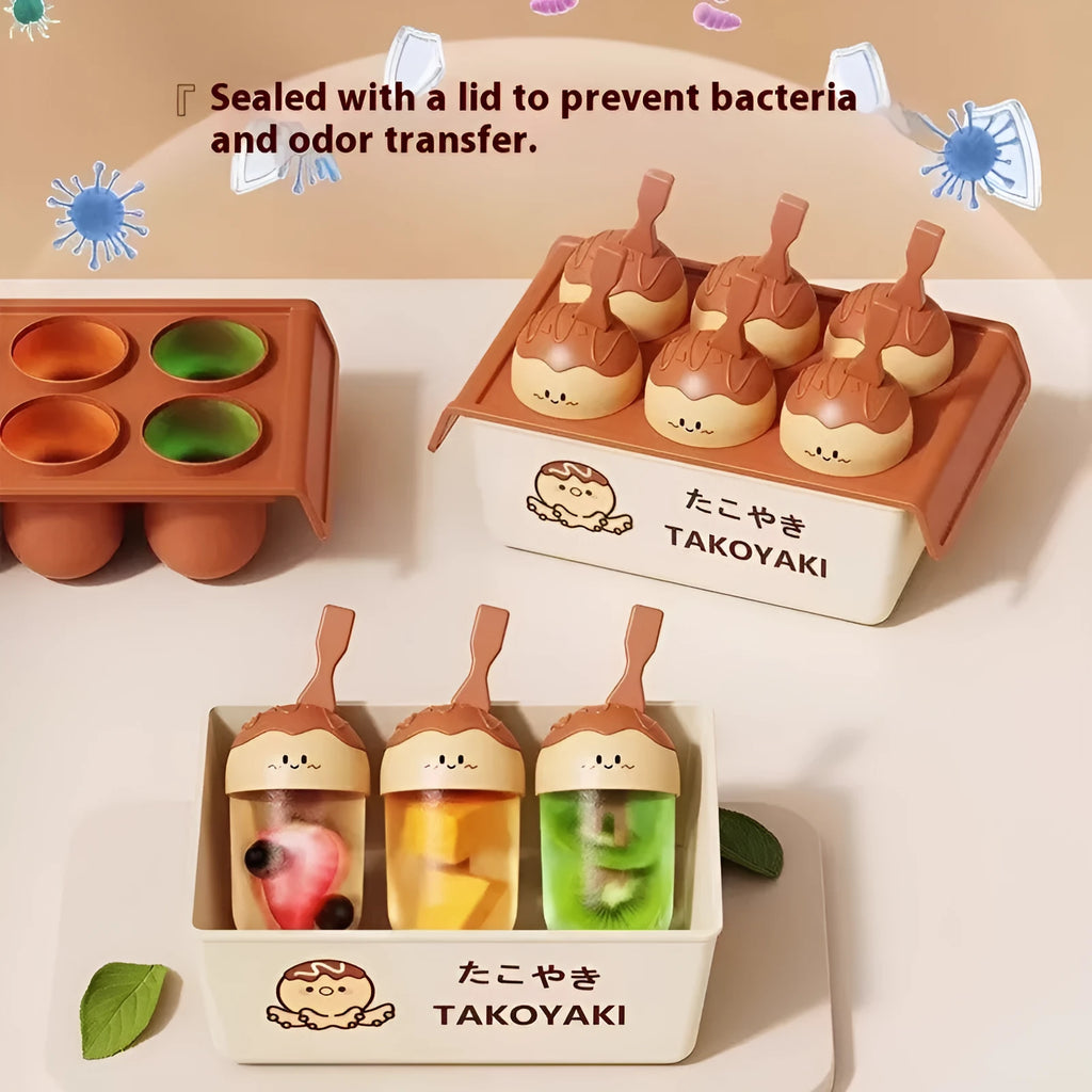 Plastic octopus balls ice cream mould for homemade takoyaki-style desserts