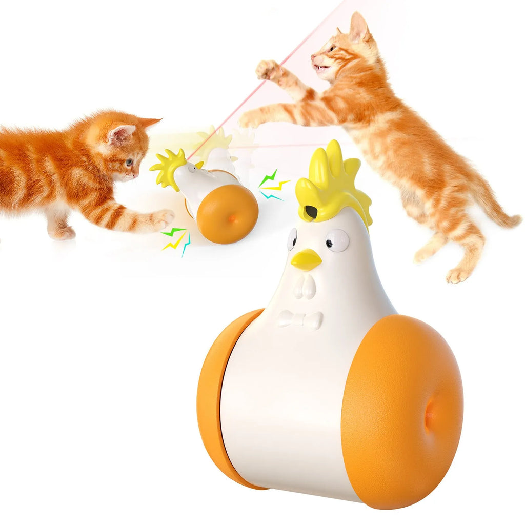 Pet Supplies Sound-emitting Laser Electric Tumbler Cat Toy in Laser Chicken Dark Blue colour
