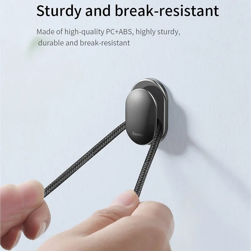 Black multi-function mini hook for car with 3M adhesive on smooth surface