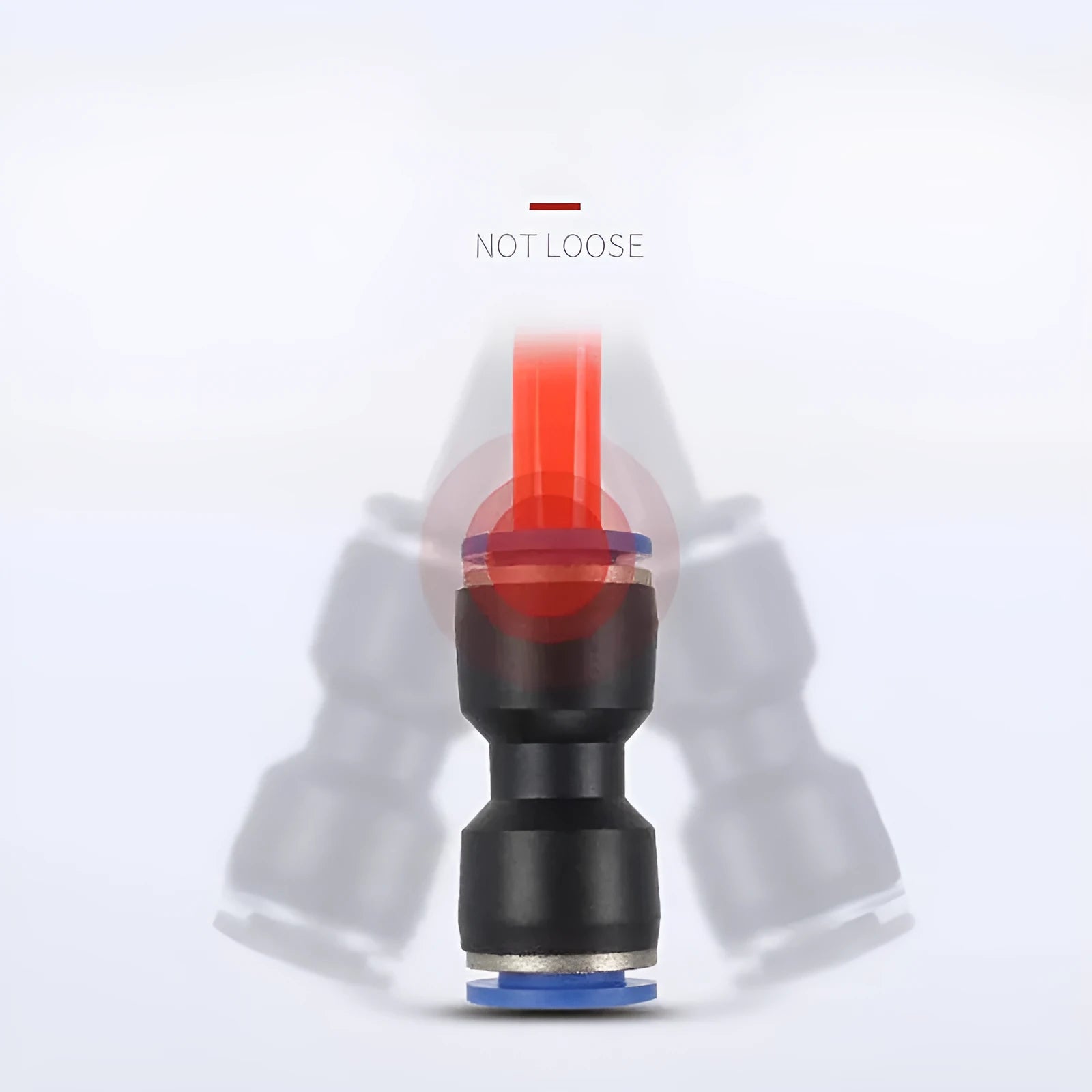 Jinqi pneumatic plastic straight through quick connector for 8mm tubing in black colour