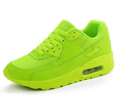 Low-top running shoes in candy colour with cushion shock absorption, available in sizes 36-46