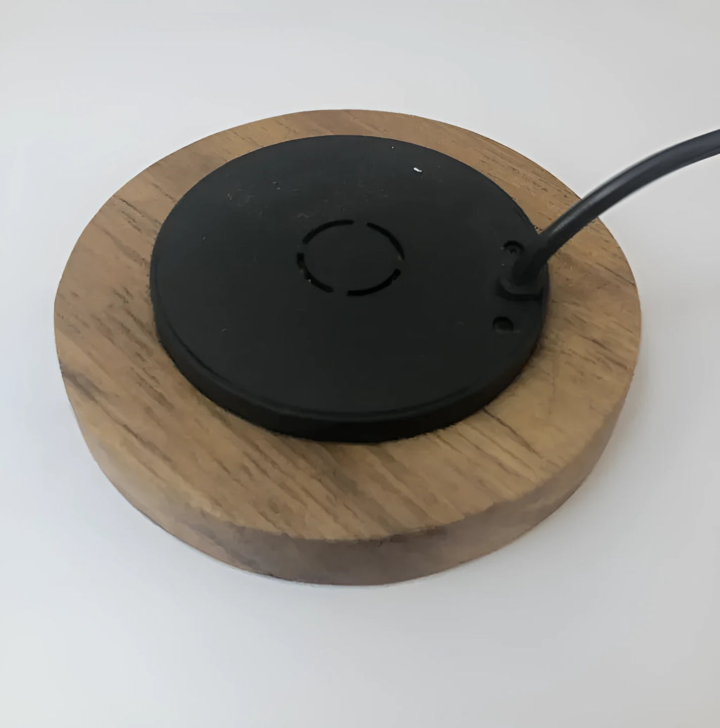 60mm round embedded wireless phone charger for installation in desks and bed heads