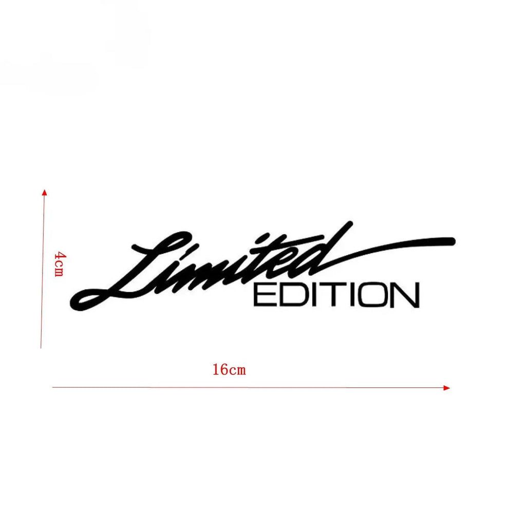Black laser reflective car sticker with text on PET material measuring 12 cm wide