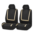 Fully enclosed car seat cover cushion cover in beige polyester cloth with 2mm sponge, 4-piece set