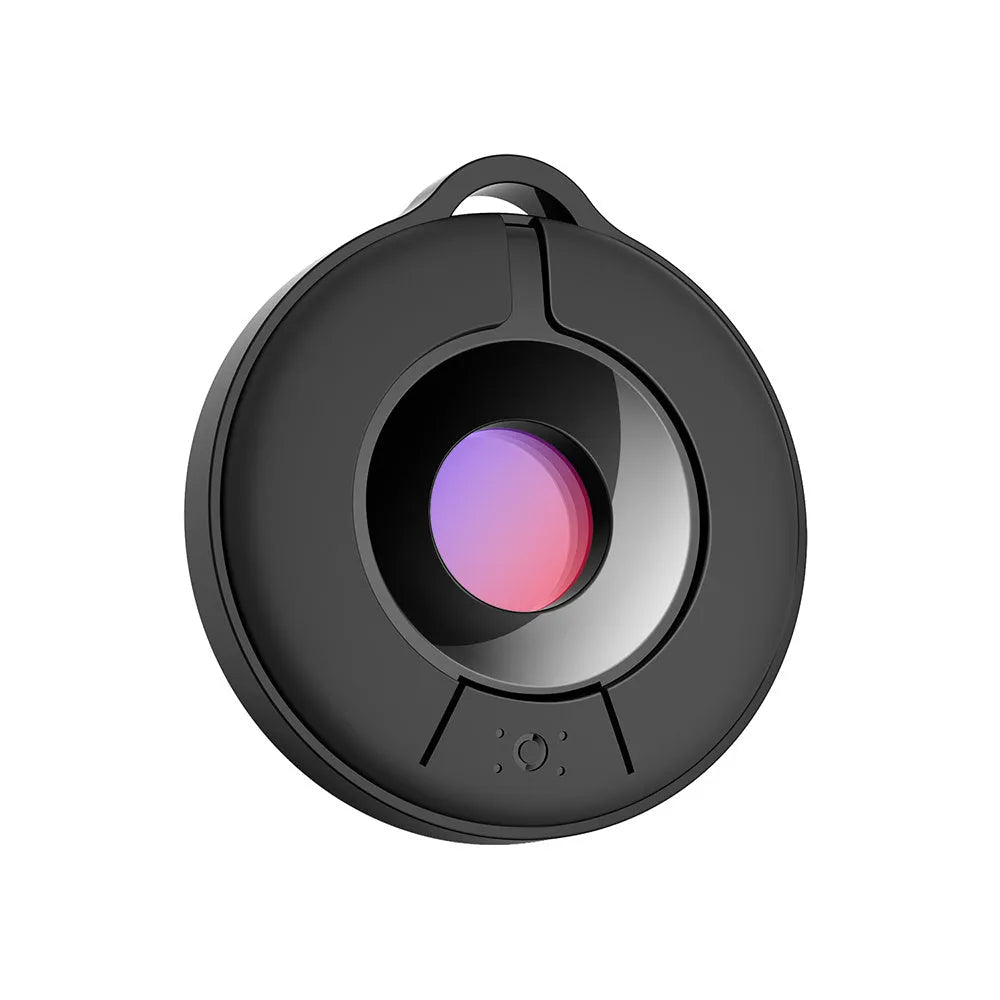 Compact infrared camera detector with filtering lens for hidden camera detection up to 5 metres.