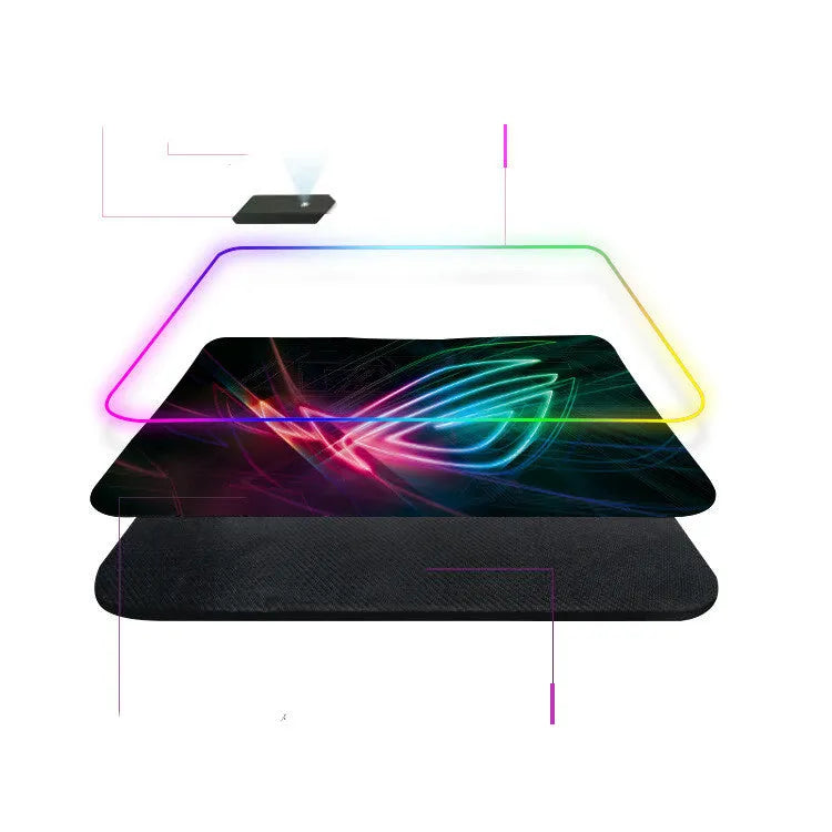 Luminous Prodigal Eye glare pattern mouse pad with rubber base and cloth surface in 300x800mm size