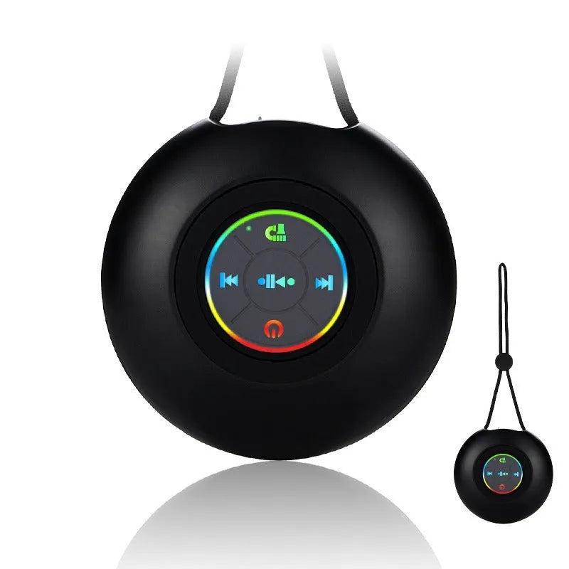 Outdoor portable mini waterproof colourful glowing Bluetooth speaker in black and white options