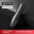 Aluminium alloy vehicle emergency window breaker tool in black, red, and silver colour options.